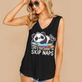 Panda Napping On Books Life’s Too Short To Skip Naps Women's V-Neck Tank Top