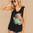Pet Capybara Is Reading Library Capy Word Book Day Teacher Men Women Kids Women's V-Neck Tank Top Pet Capybara Is Reading Library Capy Word Book Day Teacher Men Women Kids Women's V-Neck Tank Top