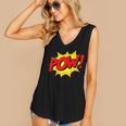 POW -Adults Kids Comic Book Cartoon Pop Art Novelty Sarcastic Women's V-Neck Tank Top