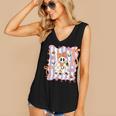 Preppy Coquette Bow Ghost Reading Books Halloween Book Women's V-Neck Tank Top