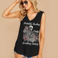 Probably Reading Something Unholy Book Lovers Women's V-Neck Tank Top Probably Reading Something Unholy Book Lovers Women's V-Neck Tank Top