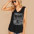 Protect Public Libraries Support Local Librarian Book Lover Women's V-Neck Tank Top