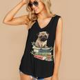 Pug Dog Reading Book Coffee Read Books Be Kind Stay Weird Women's V-Neck Tank Top Pug Dog Reading Book Coffee Read Books Be Kind Stay Weird Women's V-Neck Tank Top