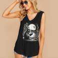 Rabbit Reading Book Full Moon Lake Scenery Women's V-Neck Tank Top Rabbit Reading Book Full Moon Lake Scenery Women's V-Neck Tank Top