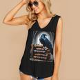 Raven On A Stack Of Books Wisdom Of Odin Women's V-Neck Tank Top