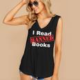 I Read Banned Books Censored Red Stamp Reading Librarian Women's V-Neck Tank Top