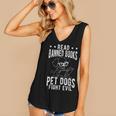 Read Banned Books PET DOGS FIGHT EVIL Read Books Reader Women's V-Neck Tank Top