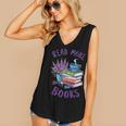 Read More Books Floral Book Reader Art Reading Lover Quote Women's V-Neck Tank Top