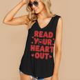 Read Your Heart Out Book Lover Reading Teachers Kids Women's V-Neck Tank Top Read Your Heart Out Book Lover Reading Teachers Kids Women's V-Neck Tank Top