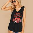 Read Your Heart Out Shirt Valentine Teacher Bookworm Lover Women's V-Neck Tank Top