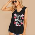 Read Your Heart Out Teacher Reading Book Love Valentines Day Women's V-Neck Tank Top