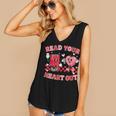 Read Your Heart Out Valentine Teacher Book Lover Women's V-Neck Tank Top