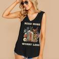 Read More Worry Less Book Lovers Motivational Quote Bookish Women's V-Neck Tank Top Read More Worry Less Book Lovers Motivational Quote Bookish Women's V-Neck Tank Top