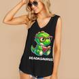 Readasaurus Reading Dinosaur Book Reader Bookworm Women's V-Neck Tank Top Readasaurus Reading Dinosaur Book Reader Bookworm Women's V-Neck Tank Top