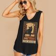 The Reader Cat Book Reading Halloween Tarot Card Women's V-Neck Tank Top The Reader Cat Book Reading Halloween Tarot Card Women's V-Neck Tank Top