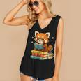 Reading Book Lover Red Panda Read Books Be Kind Stays Weird Women's V-Neck Tank Top