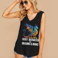 Reading Lover Easily Distracted By Dragons And Books Dragon Women's V-Neck Tank Top Reading Lover Easily Distracted By Dragons And Books Dragon Women's V-Neck Tank Top