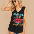 Reading Is A Ticket To Adventure Fun Book Lovers Fun Women's V-Neck Tank Top