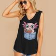 Readsalotl Axolotl Reading Book Lover Reading Pocket Axolotl Women's V-Neck Tank Top Readsalotl Axolotl Reading Book Lover Reading Pocket Axolotl Women's V-Neck Tank Top