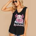 Readsalotl Axolotl Reading Cute Book Lover Bookworm Women's V-Neck Tank Top