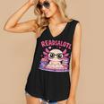 Readsolotl Pink Kawaii Axolotl Book Lover Reading Women's V-Neck Tank Top Readsolotl Pink Kawaii Axolotl Book Lover Reading Women's V-Neck Tank Top