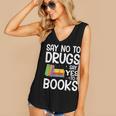 Red Ribbon Week Say No To Drugs Say Yes To Books Drug Free Women's V-Neck Tank Top Red Ribbon Week Say No To Drugs Say Yes To Books Drug Free Women's V-Neck Tank Top