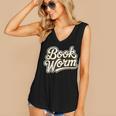 Retro Book Worm Reading For Book Lovers Women's V-Neck Tank Top Retro Book Worm Reading For Book Lovers Women's V-Neck Tank Top