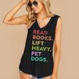 Retro Read Books Lift Heavy Pet Dogs Gym Book Lover Women's V-Neck Tank Top Retro Read Books Lift Heavy Pet Dogs Gym Book Lover Women's V-Neck Tank Top