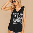 Retro We Read At Dawn Cowgirl Western Librarian Book Lover Women's V-Neck Tank Top