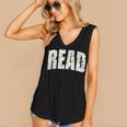 Retro Read Floral Reading Bookworm Librarian Book Lover Women's V-Neck Tank Top Retro Read Floral Reading Bookworm Librarian Book Lover Women's V-Neck Tank Top