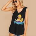 Rubber Duck Reading Book Swim Rubber Duckling Rubber Duckie Women's V-Neck Tank Top Rubber Duck Reading Book Swim Rubber Duckling Rubber Duckie Women's V-Neck Tank Top