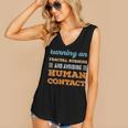 Running On Fractal Burning Social Introvert Humor Vintage Women's V-Neck Tank Top Running On Fractal Burning Social Introvert Humor Vintage Women's V-Neck Tank Top