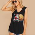 Santa Holding Cookie Xmas Baker Introvert Christmas Women's V-Neck Tank Top Santa Holding Cookie Xmas Baker Introvert Christmas Women's V-Neck Tank Top
