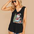 Snowman Reading Book Lovers Christmas Librarian Bookworm Women's V-Neck Tank Top