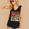 Social Distancing Expert Introvert Women's V-Neck Tank Top