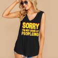 Sorry Im Not Good At Peopleing Introvert Women's V-Neck Tank Top Sorry Im Not Good At Peopleing Introvert Women's V-Neck Tank Top