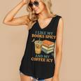Spicy Books And Iced Coffee Book Lover Smut Reader Women's V-Neck Tank Top