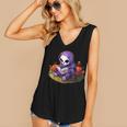 Spooky Grim Reaper Reading A Book Cute Creepy Halloween Women's V-Neck Tank Top