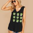 Teacher Reading Shamrock St Patrick’s Day Book Lover Kids Women's V-Neck Tank Top