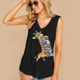 Teacher Shirt Giraffe Holding Books Bookworm Librarian Women's V-Neck Tank Top Teacher Shirt Giraffe Holding Books Bookworm Librarian Women's V-Neck Tank Top