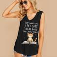 That's What I Do I Pet Cats I Read Books And I Know Things Women's V-Neck Tank Top