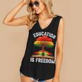 History Education Is Freedom Books Black History Women's V-Neck Tank Top History Education Is Freedom Books Black History Women's V-Neck Tank Top