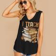 History Month I Teach Melanin Book Black Teacher Women's V-Neck Tank Top