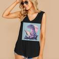 Trex Reading Book Dinosaur Women's V-Neck Tank Top Trex Reading Book Dinosaur Women's V-Neck Tank Top