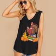 Turkey Reading Books Fall Thanksgiving Teacher Book Women's V-Neck Tank Top Turkey Reading Books Fall Thanksgiving Teacher Book Women's V-Neck Tank Top