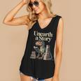 Unearth A Story Dinosaur Reading a Library Book Women's V-Neck Tank Top Unearth A Story Dinosaur Reading a Library Book Women's V-Neck Tank Top