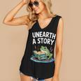 Unearth a Story Frog Reading a Book Summer 2026 Women's V-Neck Tank Top Unearth a Story Frog Reading a Book Summer 2026 Women's V-Neck Tank Top
