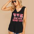 Valentine Day Book Read Your Heart Out Lovers Teacher Kids Women's V-Neck Tank Top Valentine Day Book Read Your Heart Out Lovers Teacher Kids Women's V-Neck Tank Top