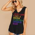 Vintage Live Life Like A Book Florida Would Ban LGBT Month Women's V-Neck Tank Top