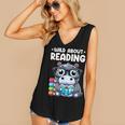 Wild About Reading Book Lover Hippo Women's V-Neck Tank Top Wild About Reading Book Lover Hippo Women's V-Neck Tank Top